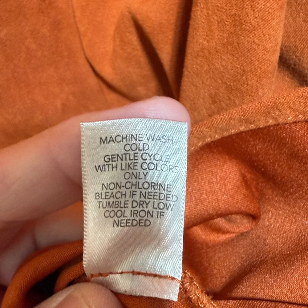 CJ Banks Rust Button-Down Shirt - Picture 11 of 12